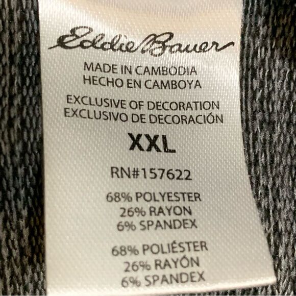 EDDIE BAUER Sleepwear Men’s XXL Gray Crew Neck Long Sleeve Heavyweight. - Picture 7 of 12